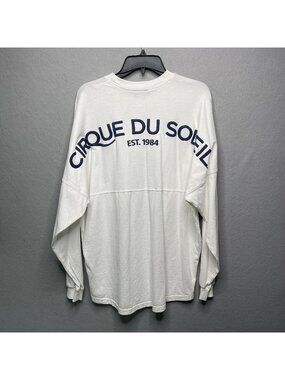 Cirque Du Soleil Spirit Jersey Long-Sleeve White Crewneck Shirt Mens Medium